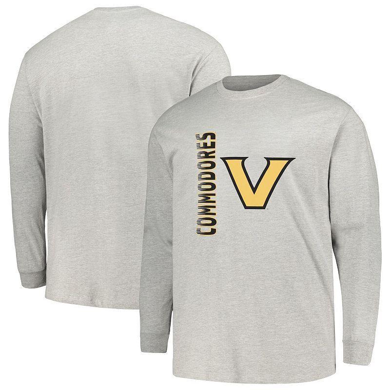 Mens Profile Gray Vanderbilt Commodores Big & Tall Mascot Long Sleeve T-Shirt Product Image