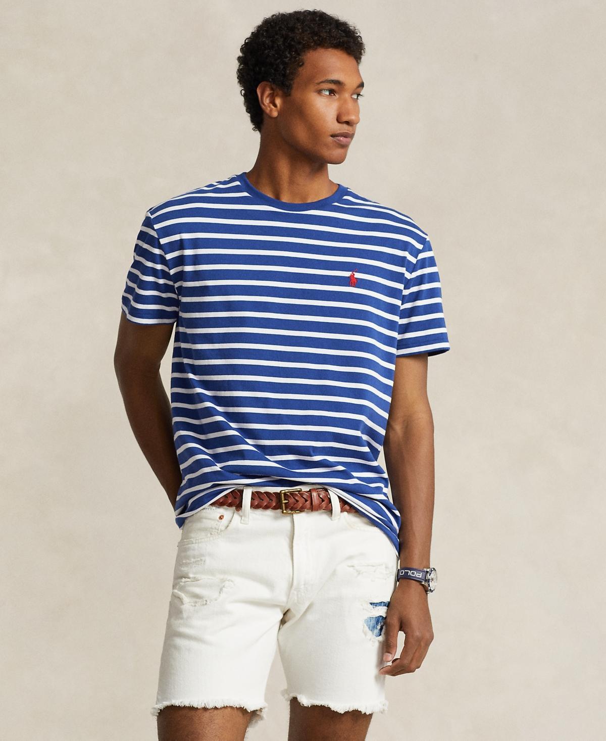 Polo Ralph Lauren Mens Classic-Fit Striped Jersey T-Shirt - Rl 2000 Red Product Image