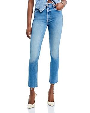 MOTHER The Dazzler Mid-Rise Straight Jeans By MOTHER in Blue Size 23 Product Image