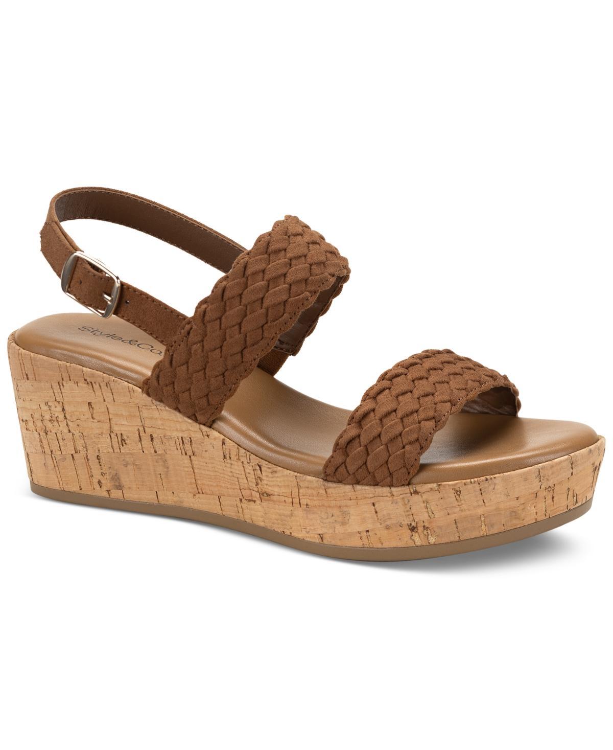 Style & Co Womens Madenaa Woven Platform Wedge Sandals, Created for Macys Product Image