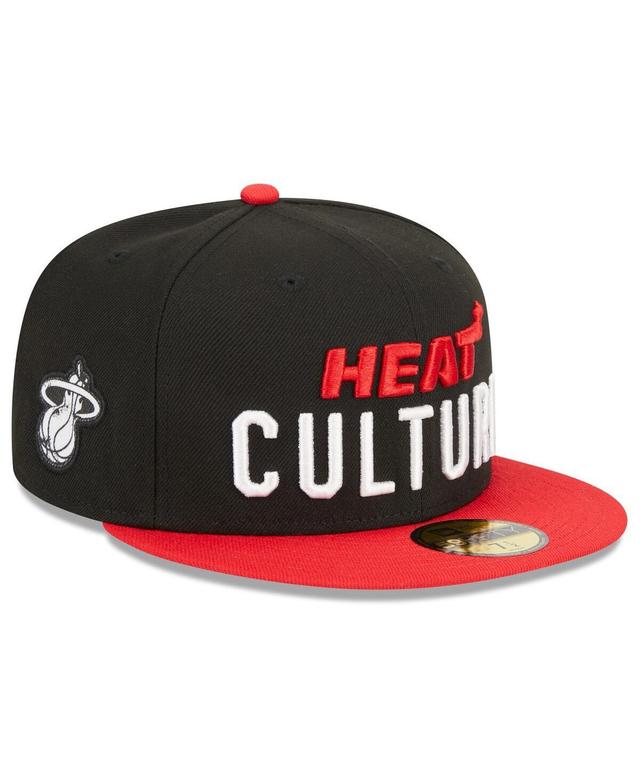 Mens New Era Black Miami Heat 2023/24 City Edition 59FIFTY Fitted Hat - Black Product Image