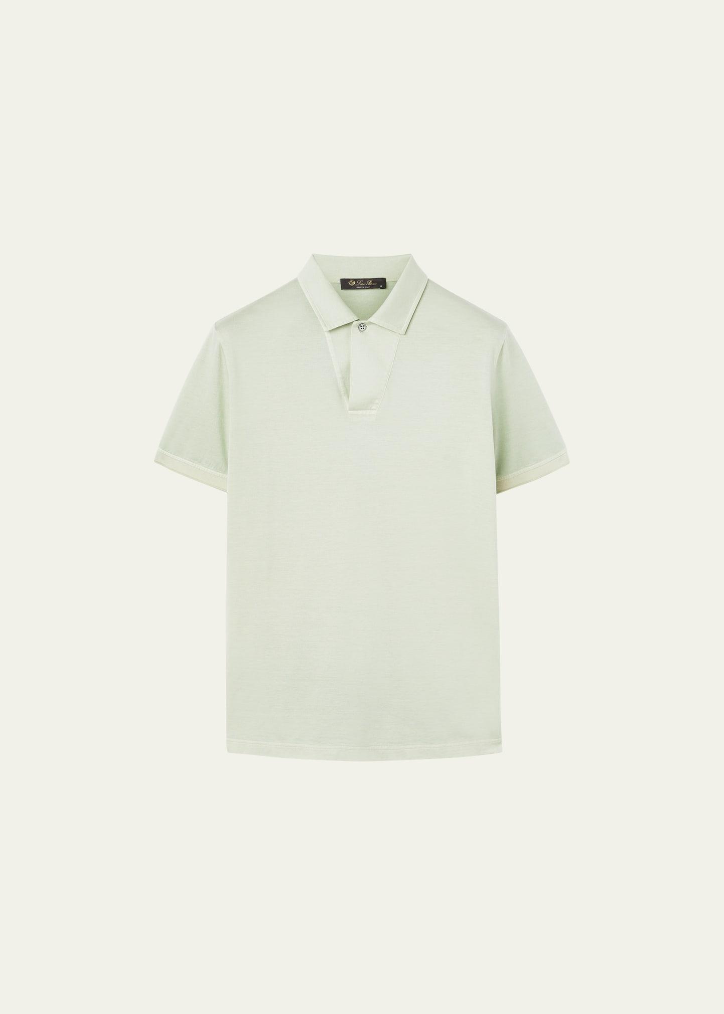 Mens Cotton-Silk Polo Shirt Product Image