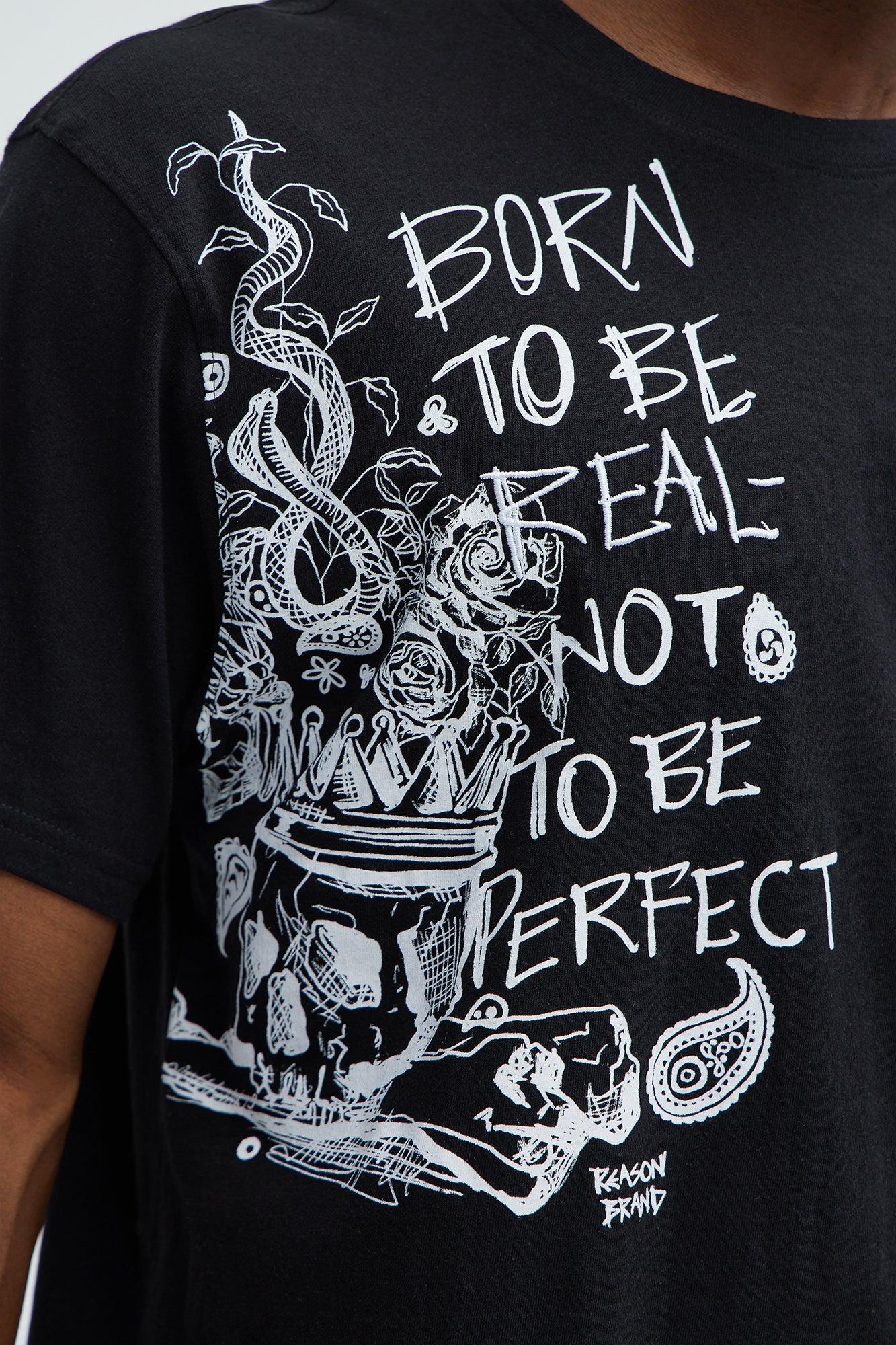 Born Real Short Sleeve Tee - Black Product Image