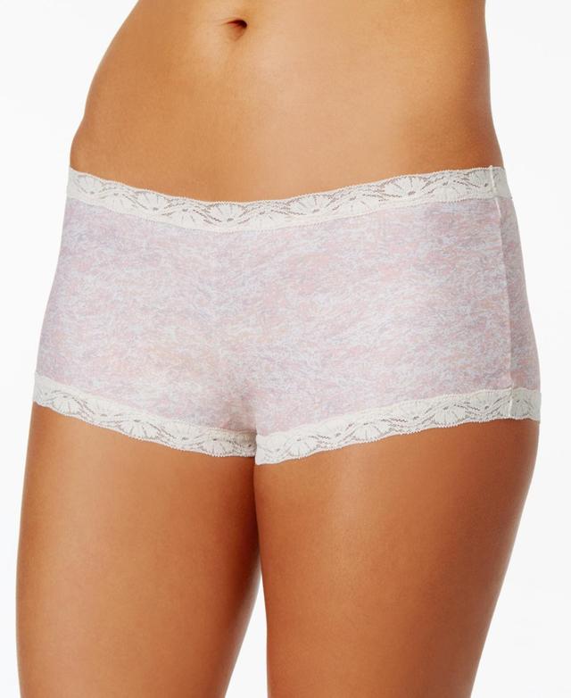 Maidenform One Fab Fit Microfiber Boyshort Underwear with Lace 40760, Womens Product Image