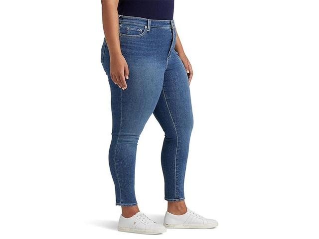 Lauren Ralph Lauren Plus Size High Rise Skinny Leg Crop Jeans Product Image