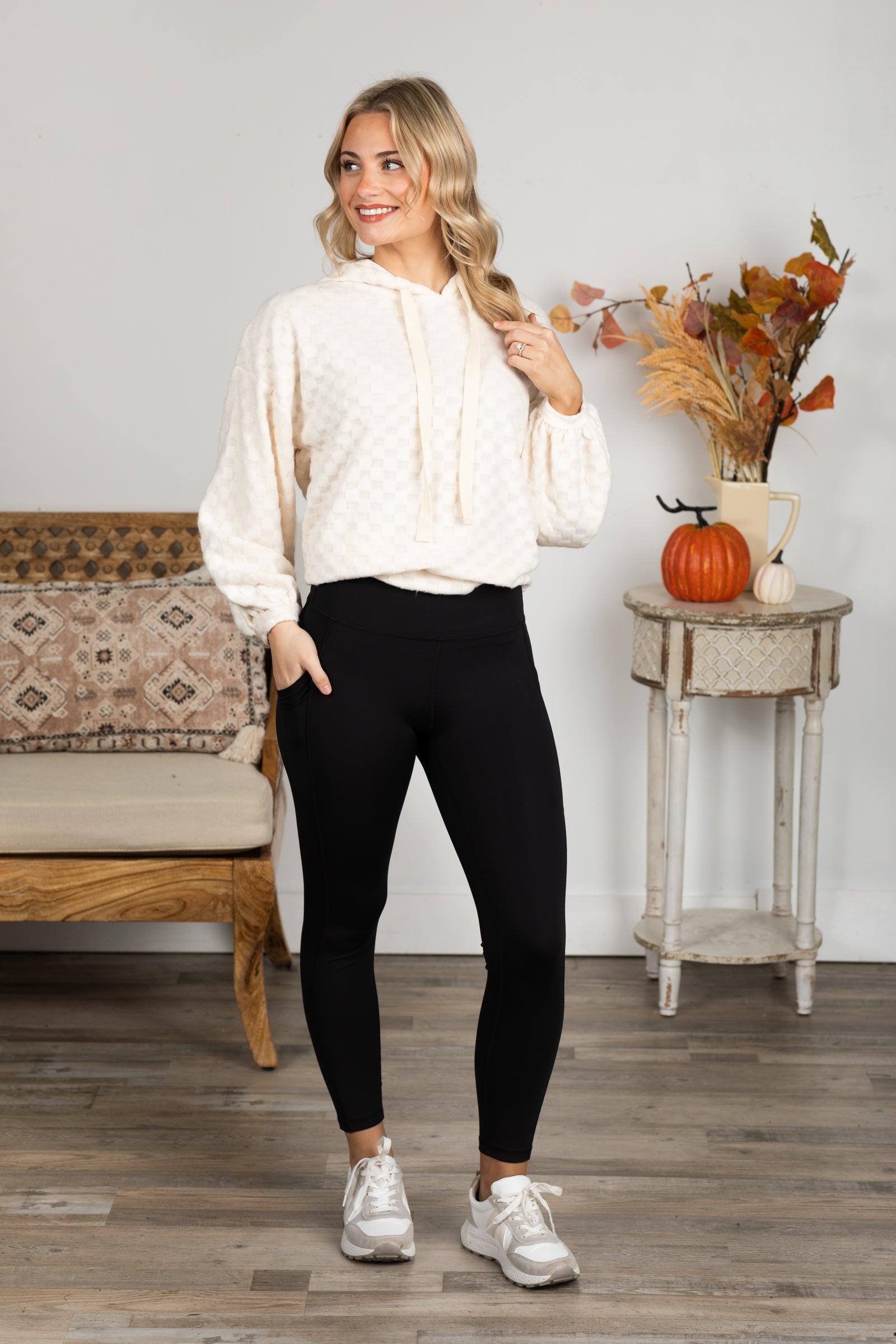 Wide Waistband Leggings With Pocket product image