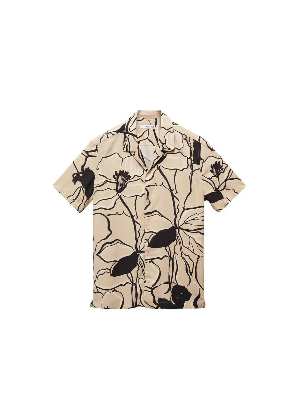 MANGO MAN - Regular-fit flowy printed shirt off whiteMen Product Image