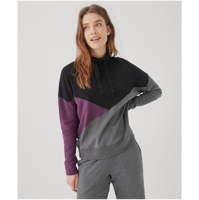 Womens Black/Winter Bloom Heather/Medium Grey Heather Airplane Colorblock Pullover 2X Product Image