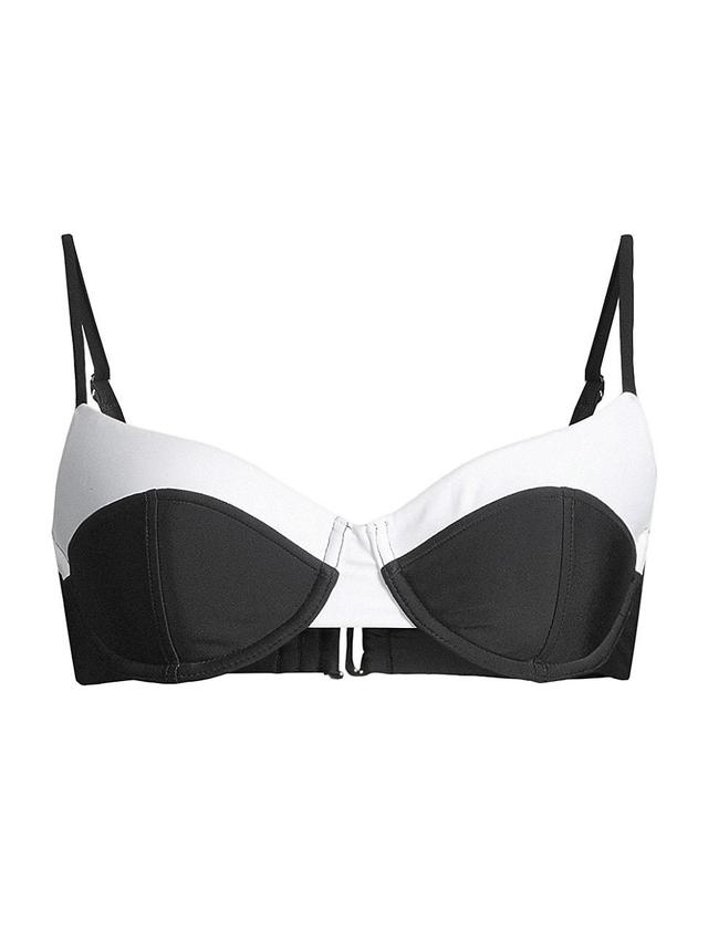 Womens Kynlee Two-Tone Balconette Bikini Top Product Image