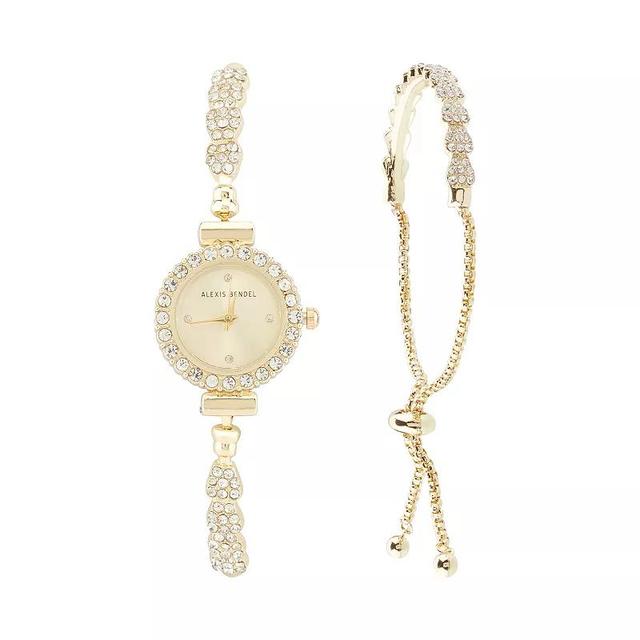 Alexis Bendel Womens 2-Piece Analog Watch & Bracelet Set, Gold Tone Product Image