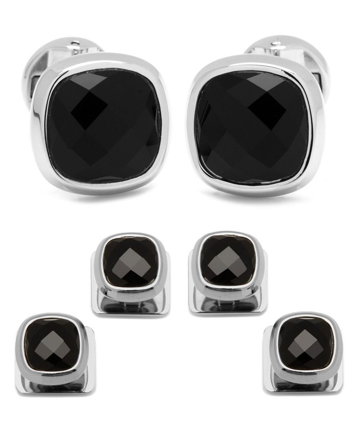 Cufflinks, Inc. Ox and Bull Trading Co. Onyx Cuff Links & Shirt Stud Set Product Image