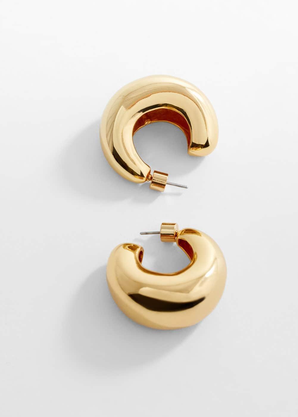 Volume hoop earrings - Women | MANGO USA Product Image