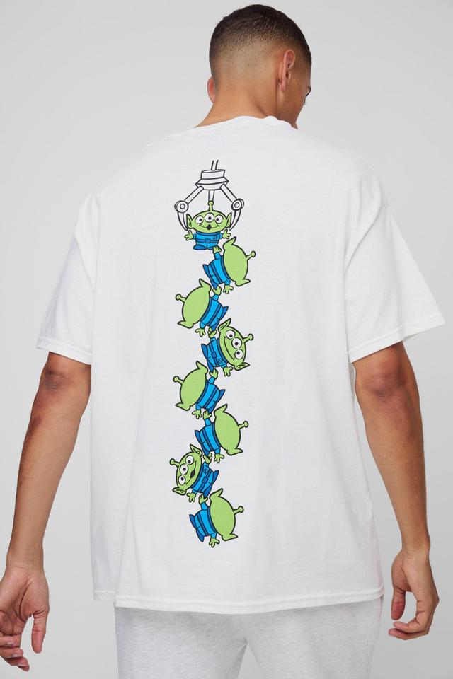 Oversized Pixar Toy Story Aliens License Print T-Shirt | boohooMAN USA Product Image