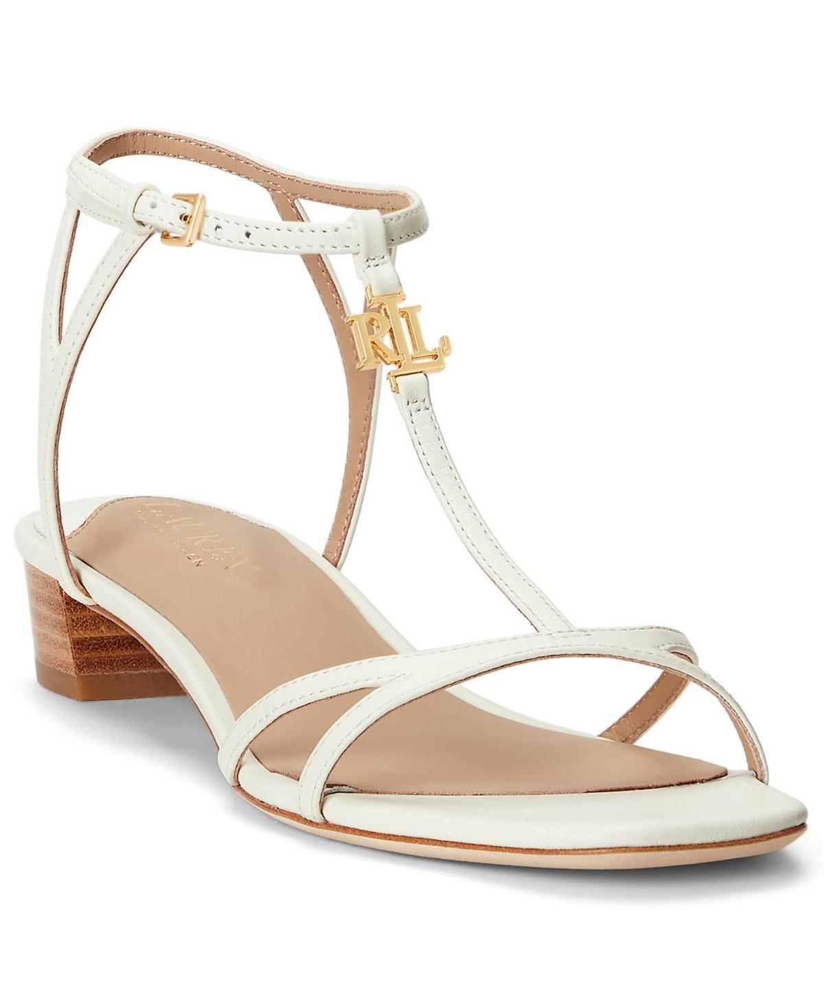 Lauren Ralph Lauren Womens Fallon Ankle-Strap Embellished Flat Sandals Product Image