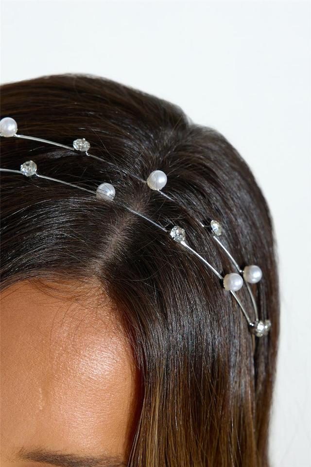 Pearls Of Love Headband Silver Product Image