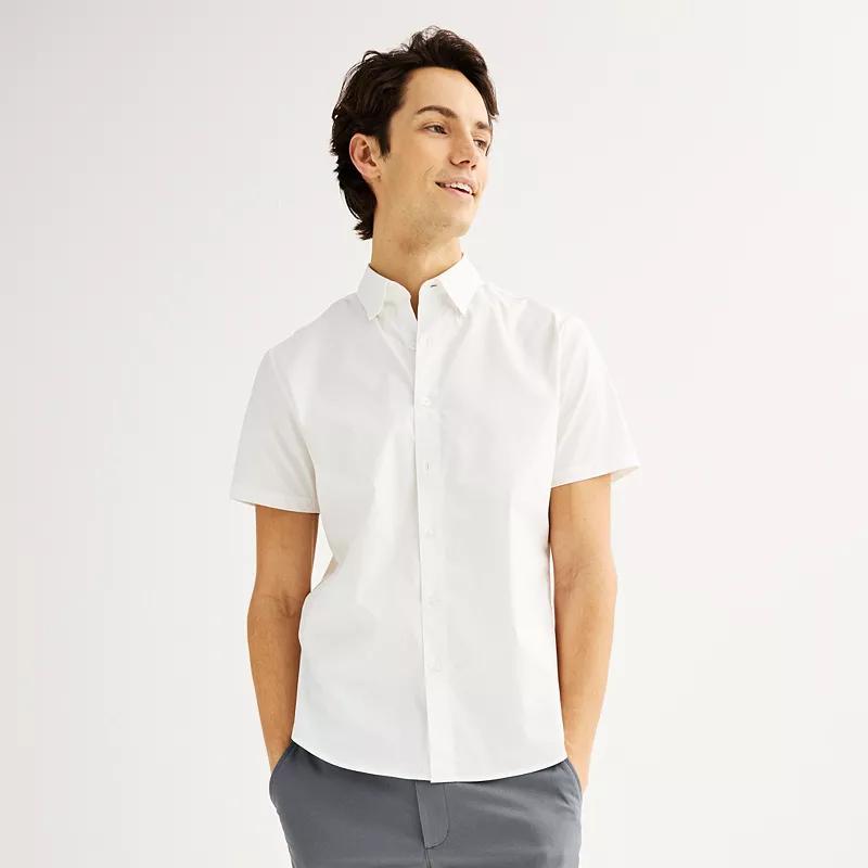 Mens Sonoma Goods For Life Short Sleeve Performance Button-Down Shirt Product Image