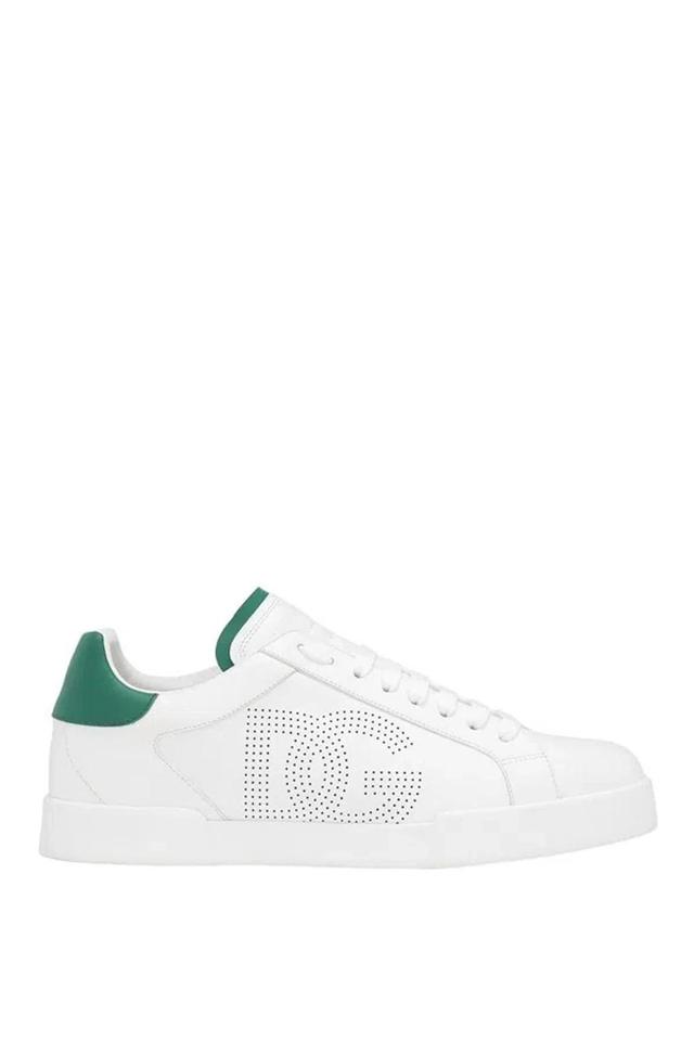 Portofino Low Top Sneakers In Bianco,smeraldo Product Image