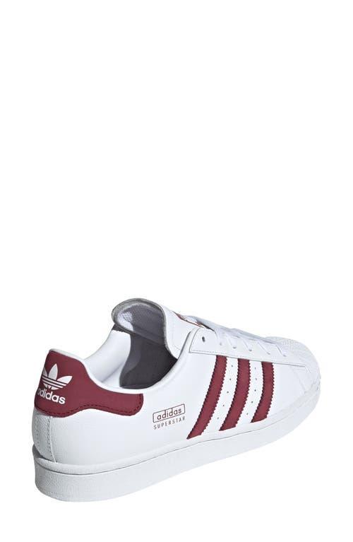 Adidas Superstar Sneaker In White/shadow Red/white Product Image