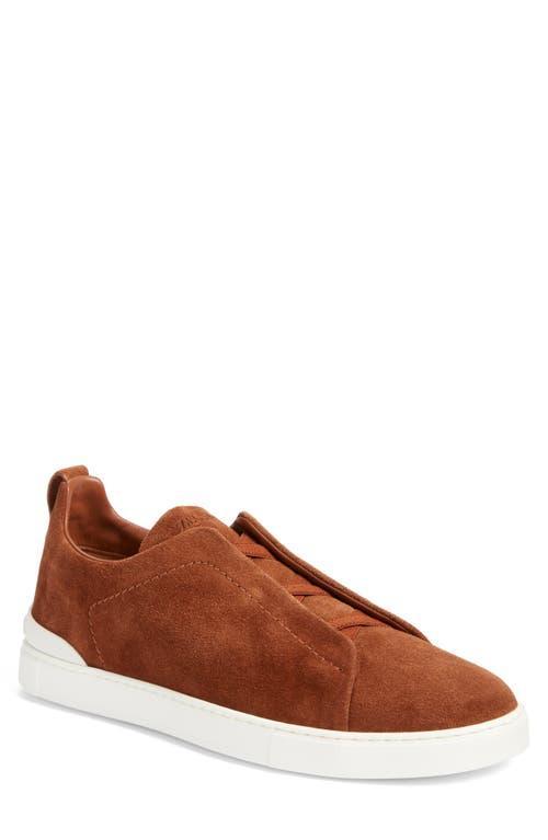 ZEGNA Triple Stitch Suede Slip-On Sneaker Product Image