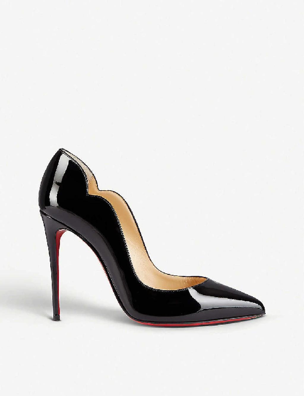 CHRISTIAN LOUBOUTIN Womens Black Hot Chick 100 Patent-leather Courts Product Image