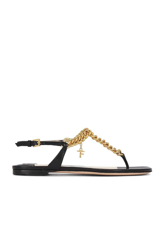 TOM FORD Zenith Thong Sandal in Black - Black. Size 37 (also in 36, 38, 38.5, 40, 41). Product Image