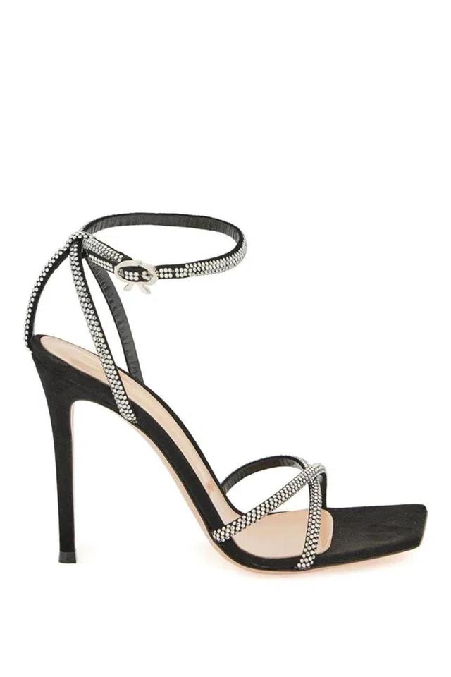 GIANVITO ROSSI Black Suede Heeled Sandals Product Image