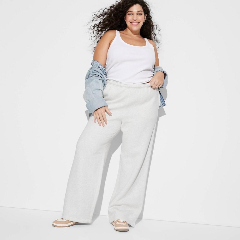 Womens High-Rise Straight Leg Sweatpants - Wild Fable Heather XXL Product Image