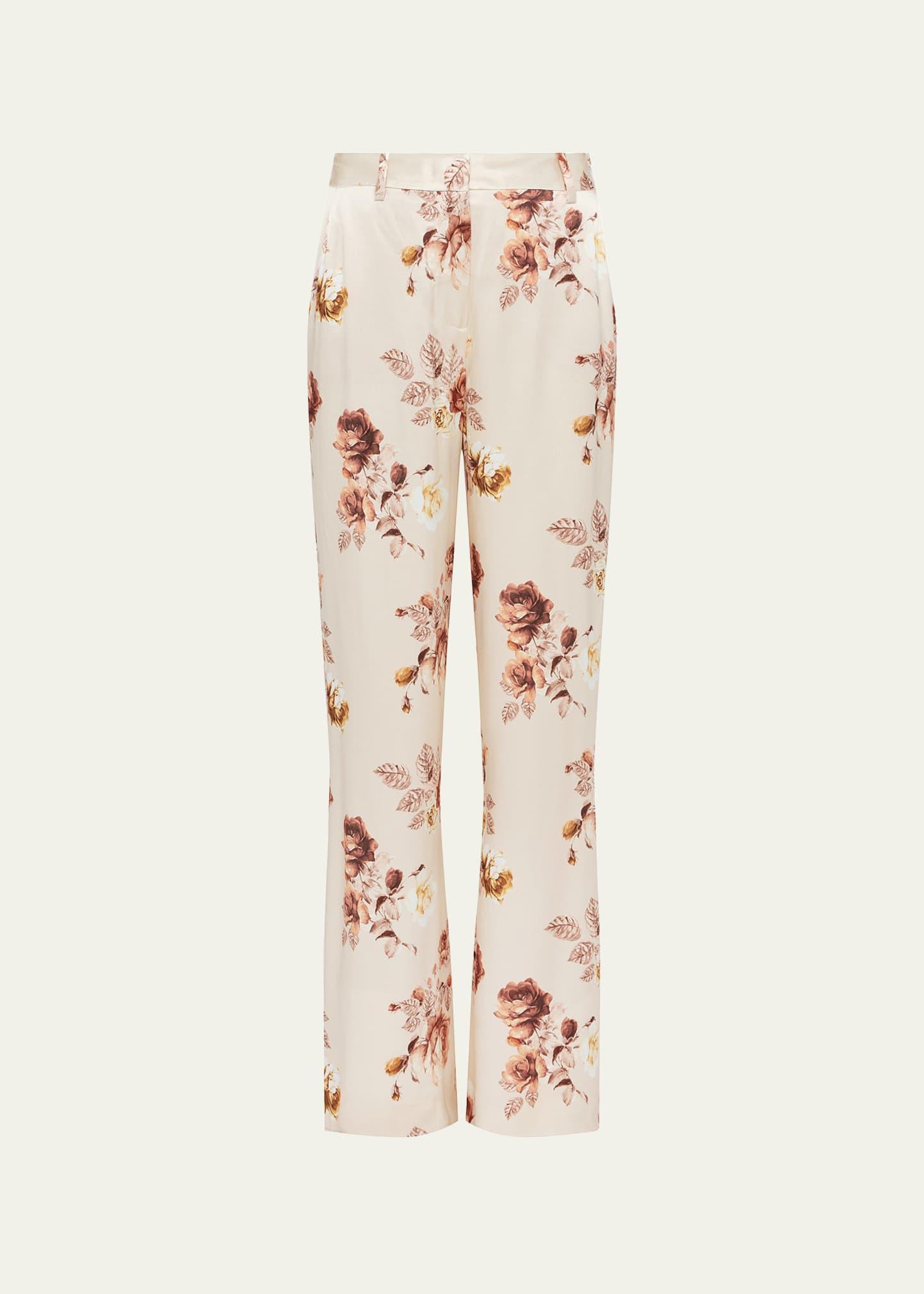 Rose Printed Pilar Wide-Leg Pants Product Image