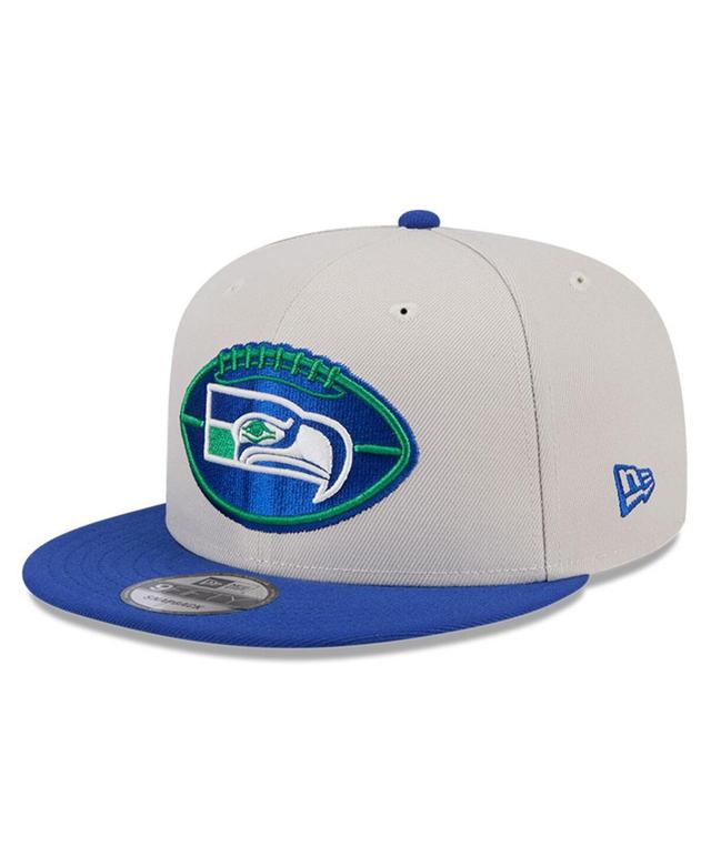 New Era Mens Stone Seattle Seahawks 2024 Sideline Historic 9FIFTY Snapback Hat - Stone, Royal Product Image