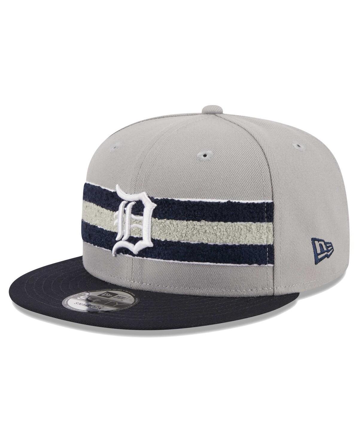 Mens New Era Gray/Navy Detroit Tigers Band 9FIFTY Snapback Hat Product Image