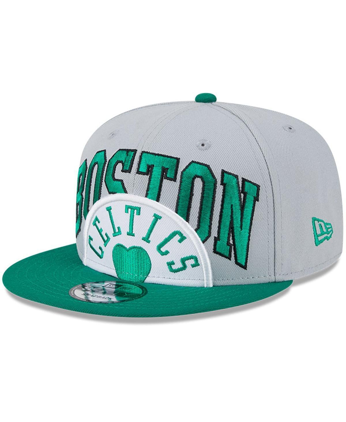 Mens New Era Gray Boston Celtics Tip-Off Two-Tone 9FIFTY Snapback Hat - Gray Product Image