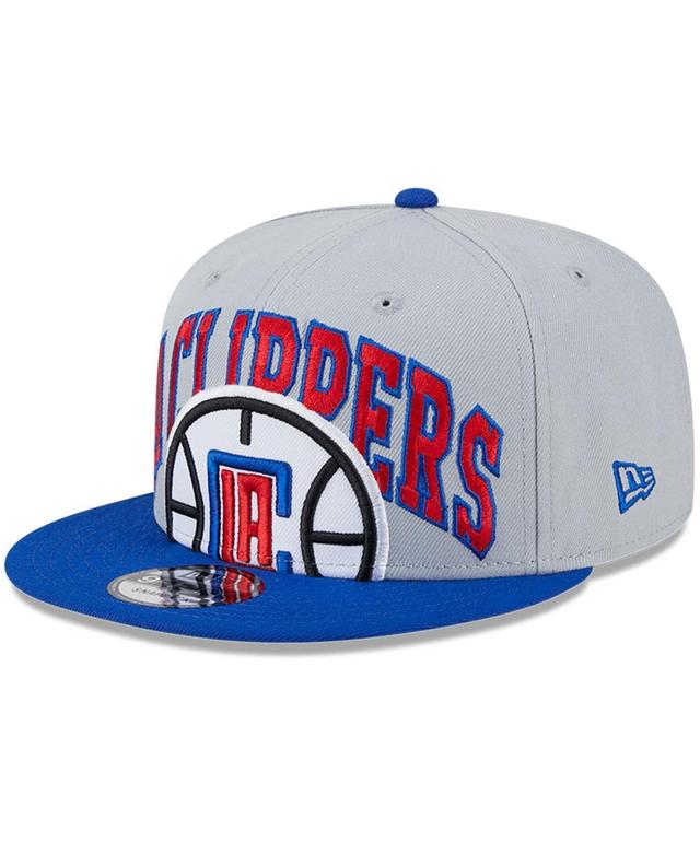 Mens New Era Gray/Royal LA Clippers Tip-Off Two-Tone 9FIFTY Snapback Hat Product Image