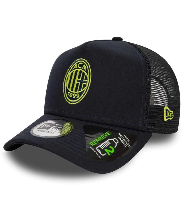 Mens New Era Navy Ac Milan Essential 9FORTY Trucker Adjustable Hat Product Image