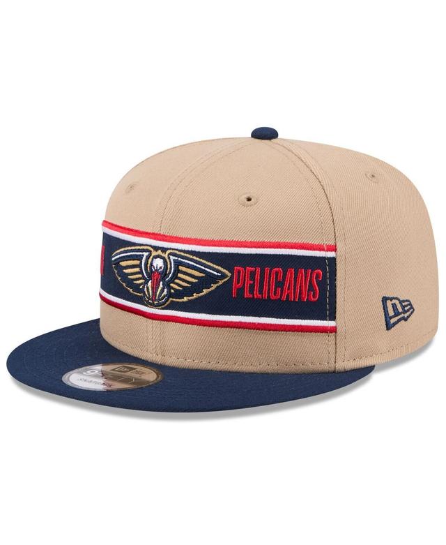 New Era Mens Tan New Orleans Pelicans 2024 Nba Draft 9FIFTY Snapback Hat - Tan, Navy Product Image