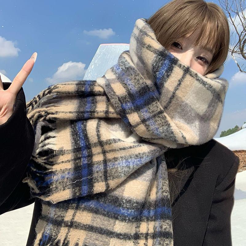 Plaid Fringe Scarf product image