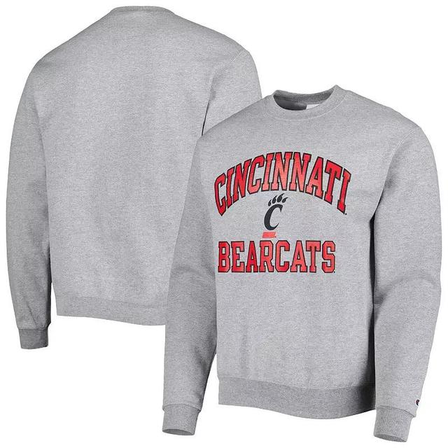 Mens Champion Heather Gray Cincinnati Bearcats High Motor Pullover Sweatshirt Product Image