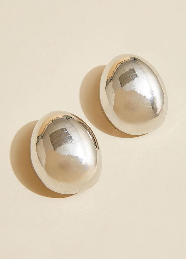 Plus Size Silver Tone Dome Stud Earrings Ashley Stewart Product Image