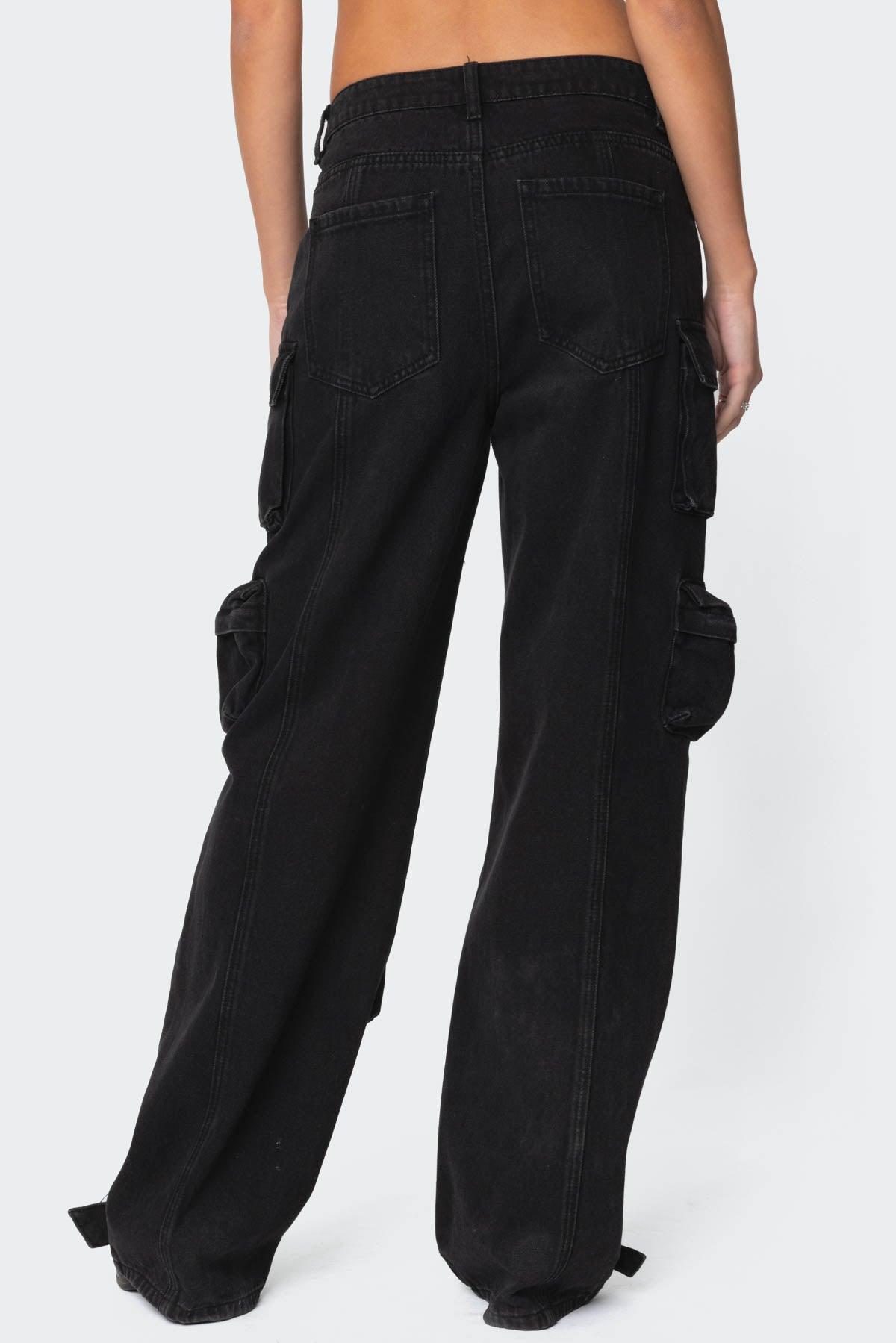 Oversized Boyfriend Cargo Jeans Product Image