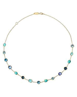 Ippolita 18K Yellow Gold Rock Candy Multi Blue Stone Waterfall Collar Necklace, 18 Product Image