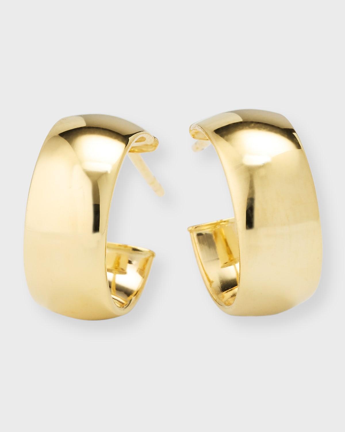 Lana Wide Huggie Hoop Earrings Product Image