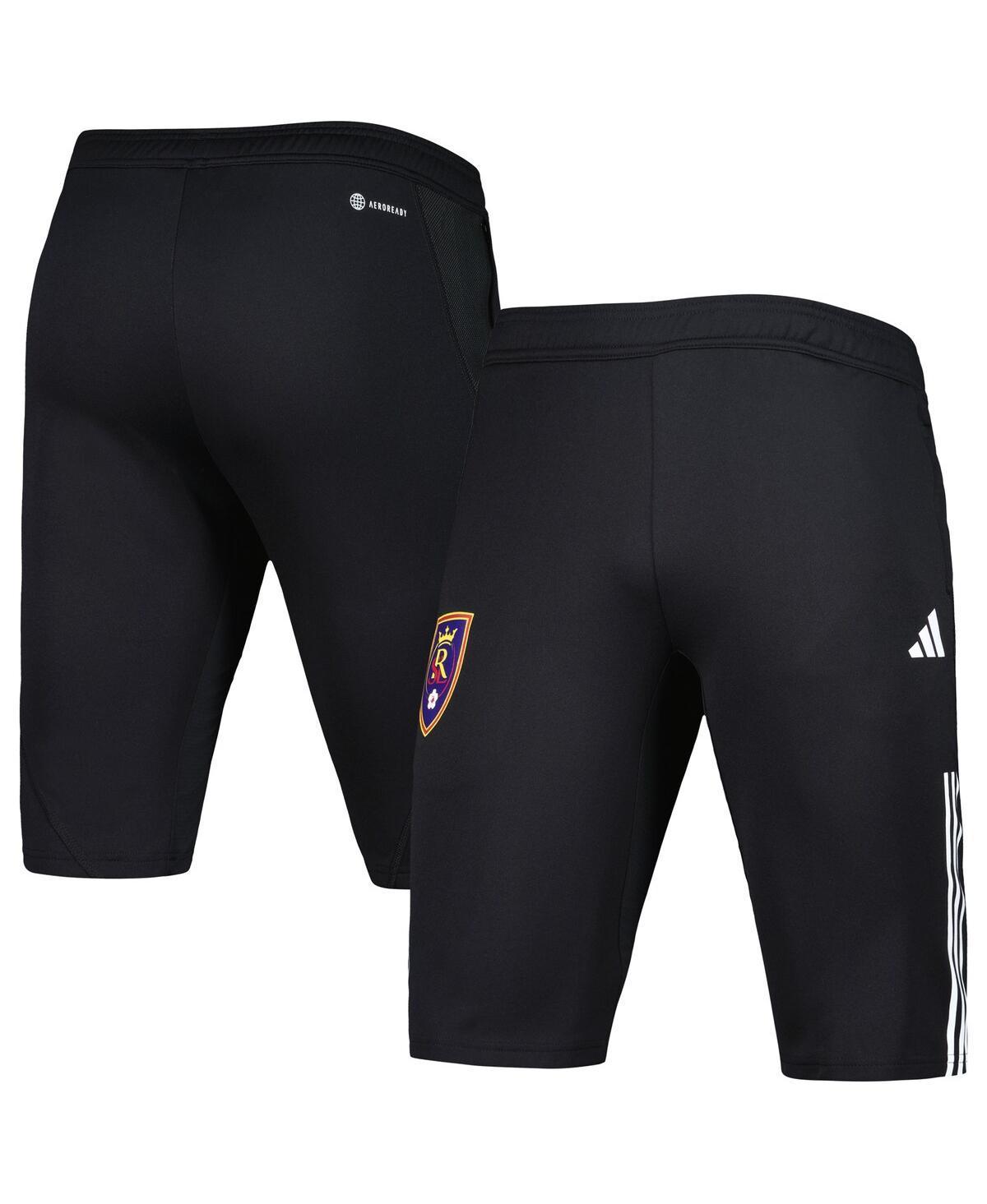 Mens adidas Black Real Salt Lake 2023 On-Field Training AEROREADY Half Pants Product Image