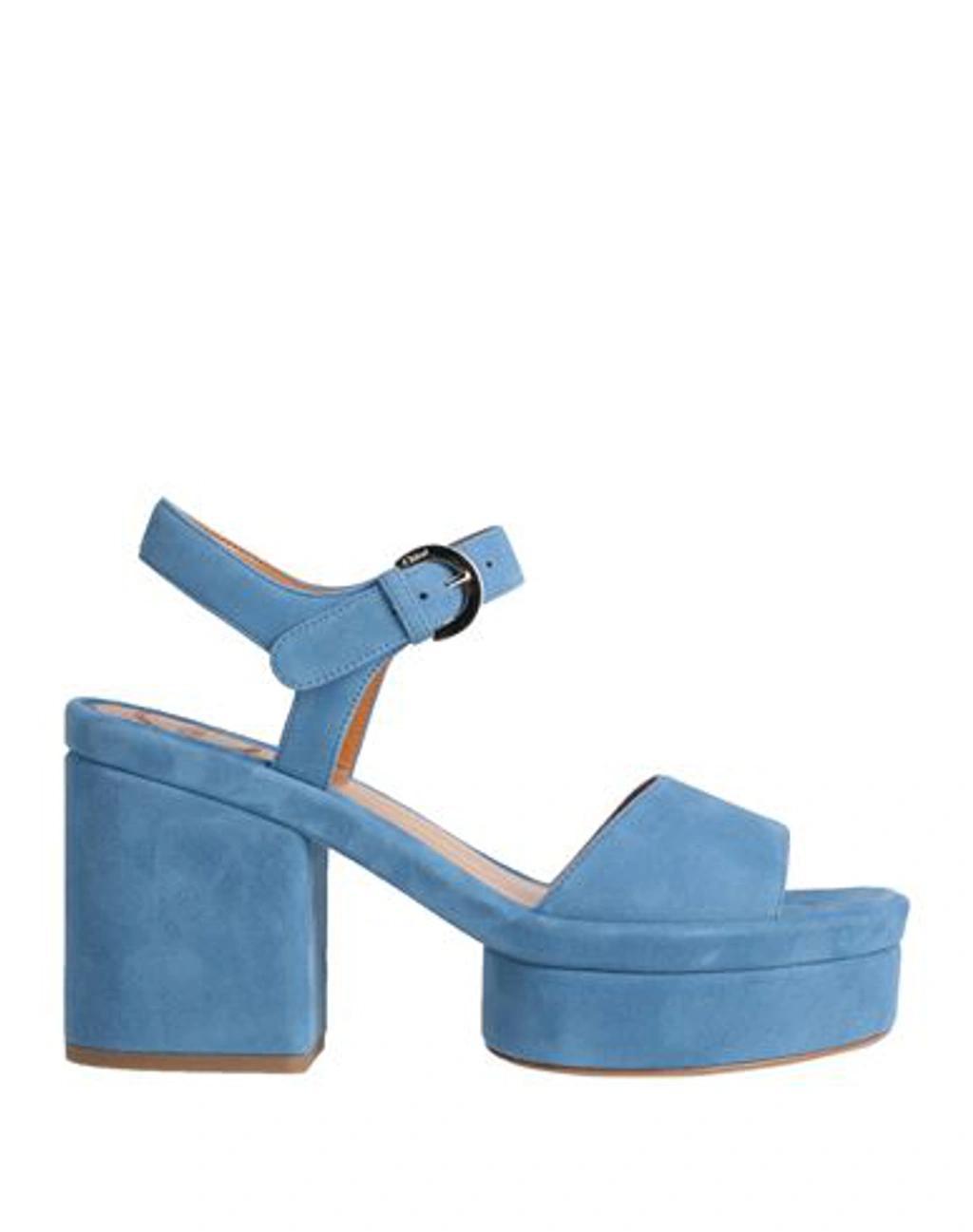 CHLOÉ Chloe Platform Sandals Women In Blue Product Image