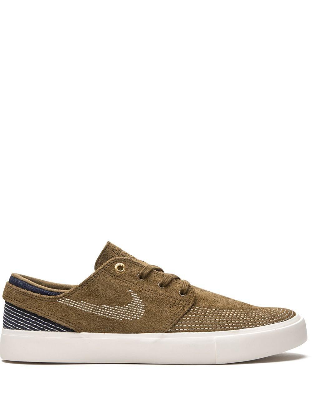 Sb Zoom Stefan Janoski Rm Premium Skate Shoe In Yukon Brown,mystic Navy,sail Product Image