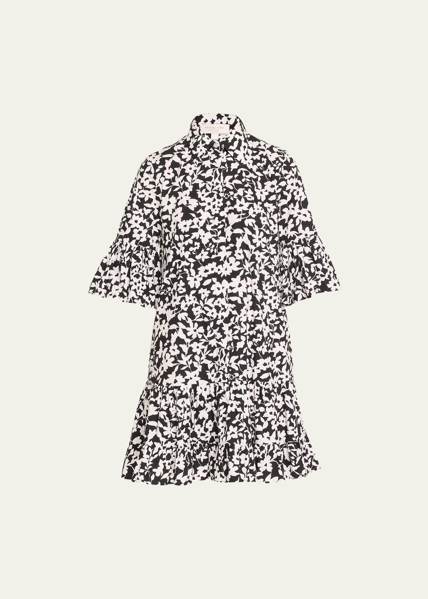 Womens Floral Poplin Shirtdress Product Image