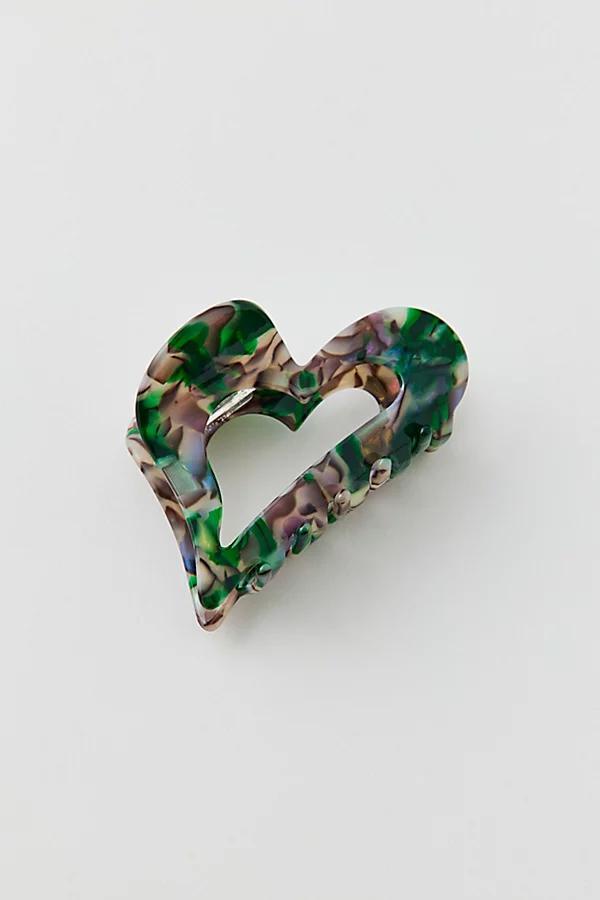 Heart Claw Clip Womens at Urban Outfitters Product Image