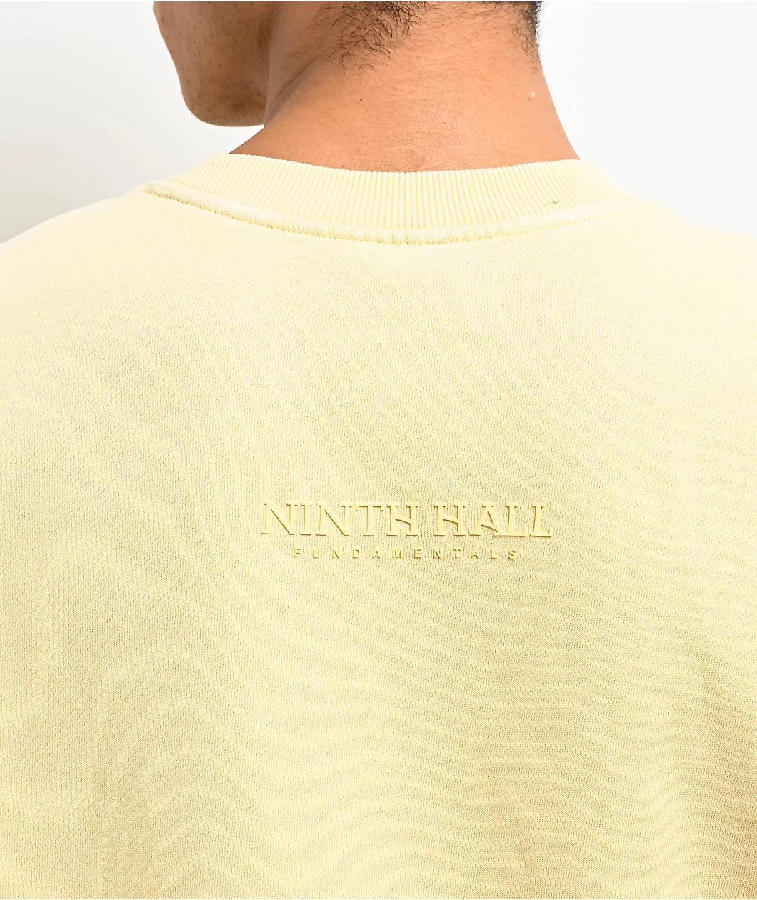 Ninth Hall Fundamentals Tan Boxy Crewneck Sweatshirt Product Image