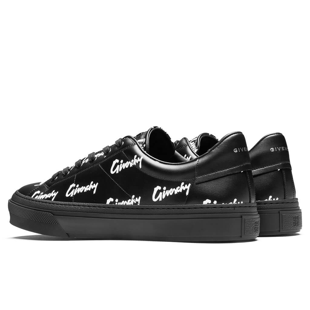 Printed Leather City Sport Sneakers - Black/White Male Product Image