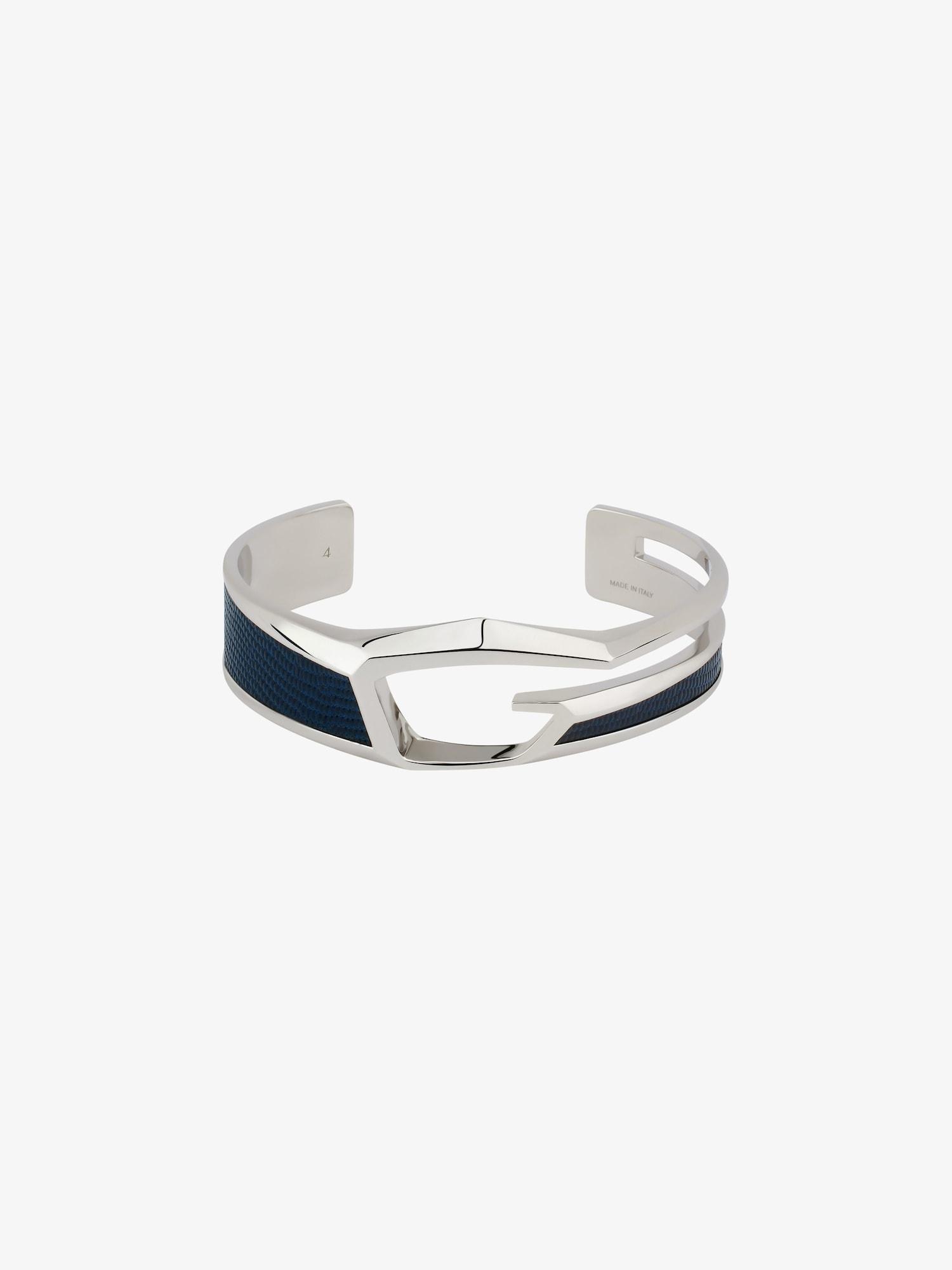 Giv Cut bracelet in metal and leather Product Image