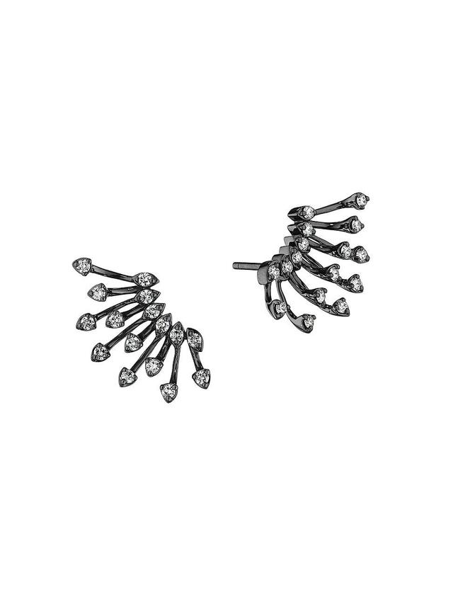 Womens Luminus Black Rhodium & 0.55 TCW Diamond Stud Earrings Product Image