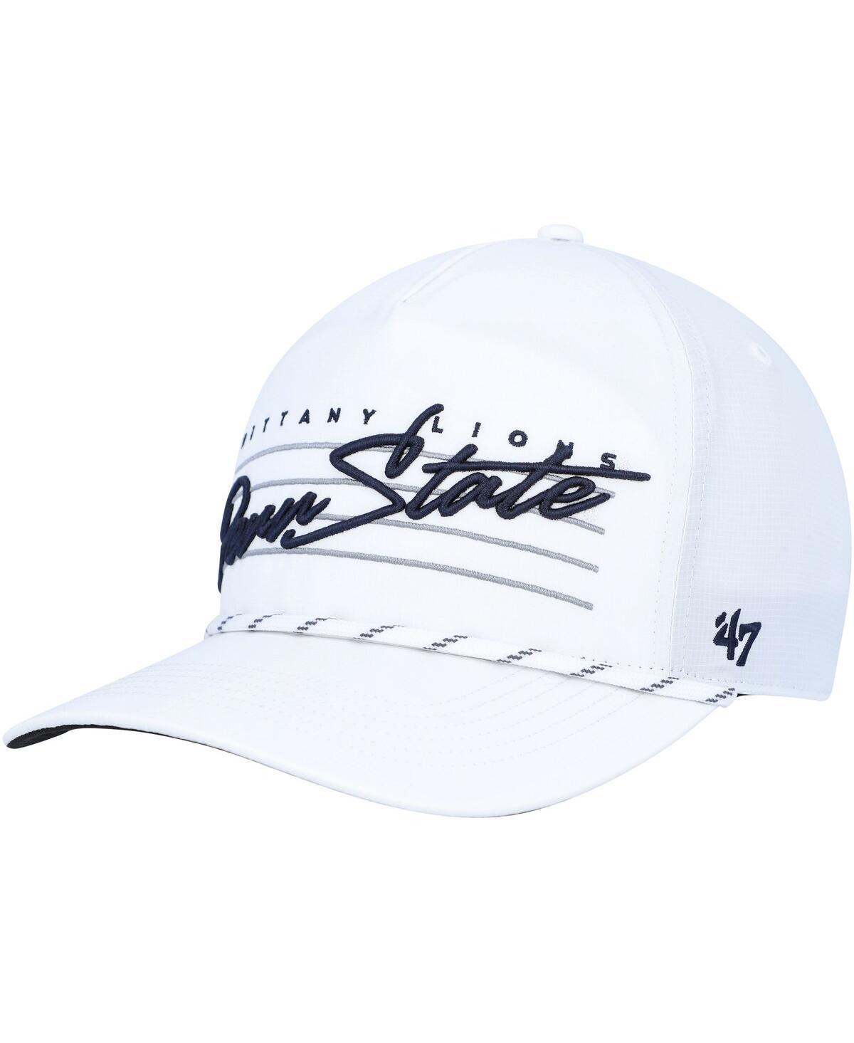 Mens 47 Brand White Penn State Nittany Lions Downburst Hitch Trucker Snapback Hat Product Image